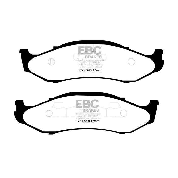 Pastillas de freno DP41255R YELLOWSTUFF EBC para Jeep Cherokee Wrangler Jeep Cherokee Grand Cherokee Grand Cherokee