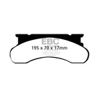 Pastillas de freno DP61258 GREENSTUFF EBC para Ford Econoline E250, Econoline E350, F250 (incluida la Super Duty) y F350 (incluida la Super Duty).