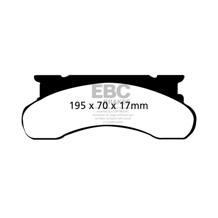 Pastillas de freno DP61258 GREENSTUFF EBC para Ford Econoline E250, Econoline E350, F250 (incluida la Super Duty) y F350 (incluida la Super Duty).