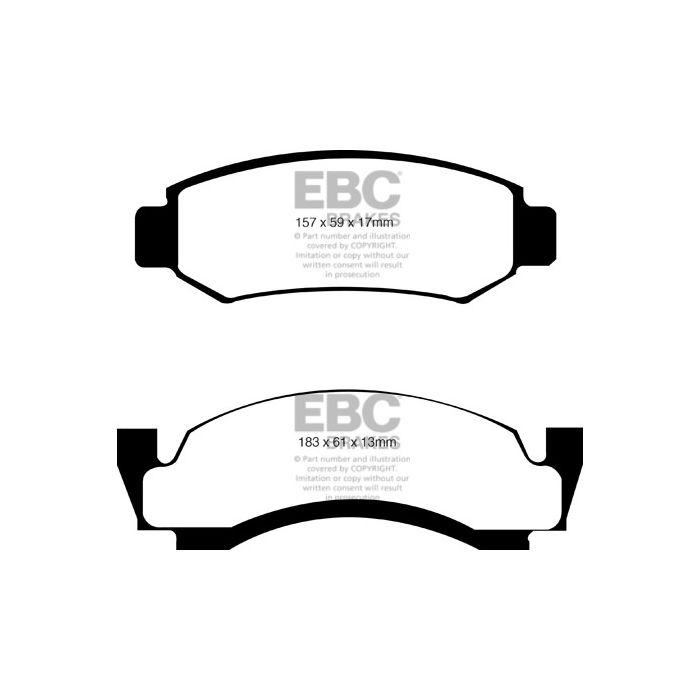 Pastillas de freno DP41261R YELLOWSTUFF EBC para Ford Monteverdi Safari Sahara F15