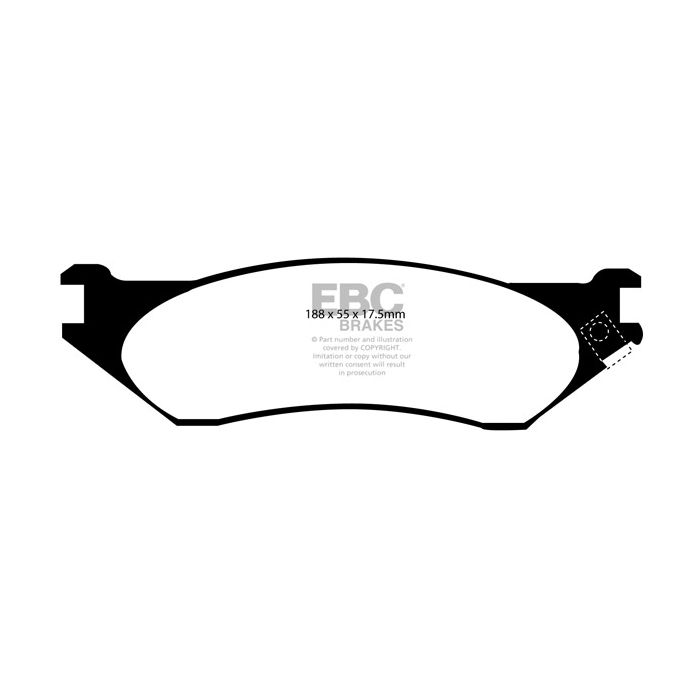 Pastillas de freno DP1267 ULTIMAX2 EBC para Dodge USA, Ford Expedition, Lincoln Navigator, Ram PickUp 1500 4WD, F150 y F150 Lightning.