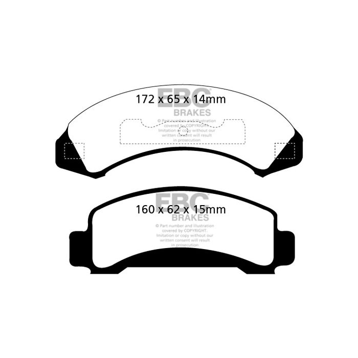Pastillas de freno DP61272 GREENSTUFF EBC para Ford Aerostar Bronco II Explorer Ranger 2WD Ranger 4WD Mazda B2300 B3000 B4000 Navajo