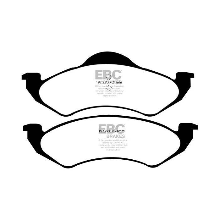 Pastillas de freno DP71275 GREENSTUFF EBC para Dodge Dakota 2WD, Dakota 4WD y Durango.
