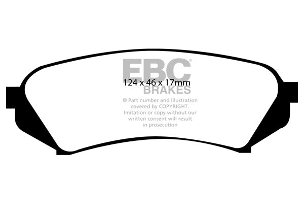 DP1282 Pastillas de freno ULTIMAX2 EBC Brakes para Toyota Landcruiser UZJ100 Landcruiser HDJ100 Landcruiser HDJ101