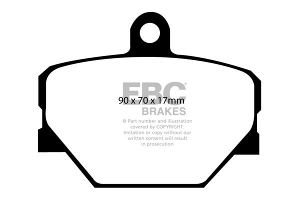 DP1287 Pastillas de freno ULTIMAX2 EBC Brakes para SMART Crossblade Fortwo W450 Fortwo W451 Fortwo W451 Brabus Roadster CityCabrio CityCoupe
