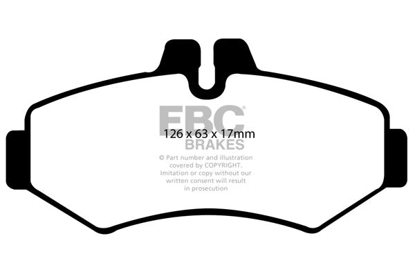 DP41298R Pastillas de freno YELLOWSTUFF EBC Brakes para Mercedes-Benz Mercedes-Benz COMMERCIAL Sprinter 308D Sprinter 308D LWB Sprinter 310D Sprinter 311D Sprinter 311D LWB Sprinter 312D Sprinter 313D Sprinter 313D LWB Sprinter 314 Sprinter 316D