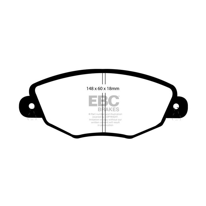 Pastillas de freno DP1322 ULTIMAX2 EBC para Ford Mondeo Berlina Mk3, Mondeo Familiar Mk3, Mondeo Hatchback Mk3, Jaguar X Type, Mondeo Familiar Mk3 ST220, Mondeo Hatchback Mk3 ST220, Mondeo Berlina Mk3 ST220