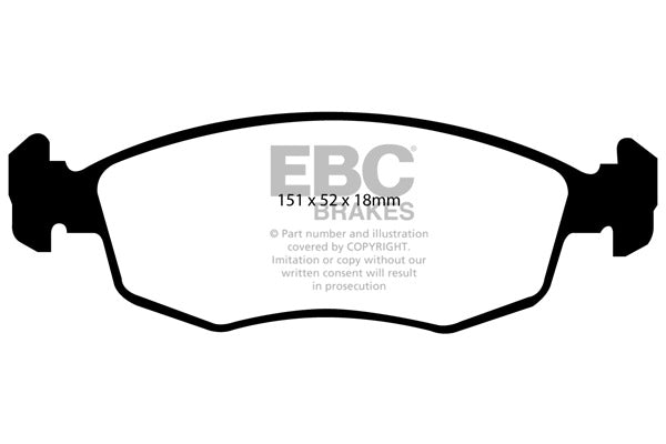 DP1337 Pastillas de freno ULTIMAX2 EBC Brakes para Fiat Doblo Punto Fiat COMMERCIAL Doblo Strada Pickup