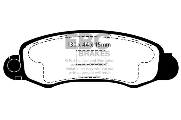 DP1345 Pastillas de freno ULTIMAX2 EBC Brakes para Subaru Justy Suzuki Swift AA44 Swift AB35S