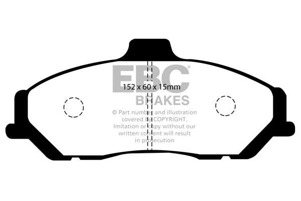 DP1349 Pastillas de freno ULTIMAX2 EBC Brakes para Ford COMMERCIAL Ranger Mazda COMMERCIAL B2500 Pick Up BT5