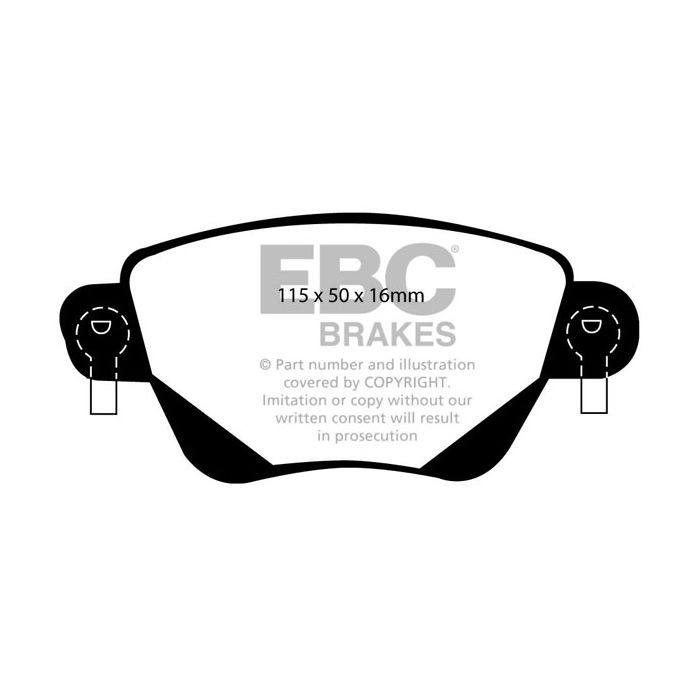 Pastillas de freno DP41350R YELLOWSTUFF EBC para Ford Mondeo Berlina Mk3, Mondeo Familiar Mk3, Mondeo Hatchback Mk3, Jaguar X-Type, Jaguar X-Type, Mondeo Familiar Mk3 ST220, Mondeo Hatchback Mk3 ST220, Mondeo Berlina Mk3 ST220