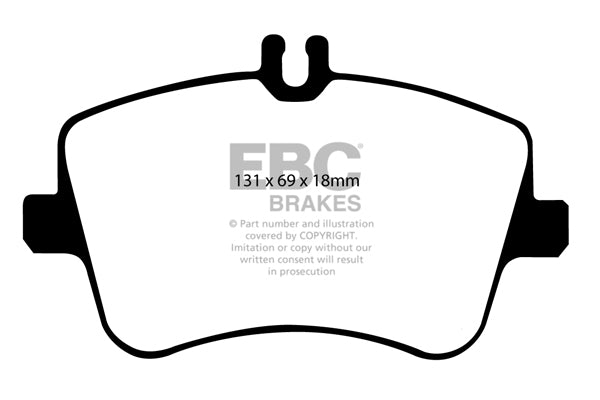 DP1365 Pastillas de freno ULTIMAX2 EBC Brakes para Mercedes-Benz CLK C209 CLK200K CLK C209 CLK240 CLK C209 CLK280 CLK C209 CLK320 CLK C209 CLK220 D CLK C209 CLK270 D SLK R171 SLK200K SLK R171 SLK280 SLK R171 SLK300 CClass W203 C180 CClass W203 C180