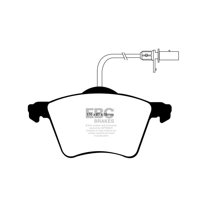 Pastillas de freno DP1368 ULTIMAX2 EBC para Ford Galaxy Mk1, Seat Alhambra 7M, Volkswagen Caravelle, Sharan 7M, Volkswagen Transporter Kombi/Camper T4 (comercial).