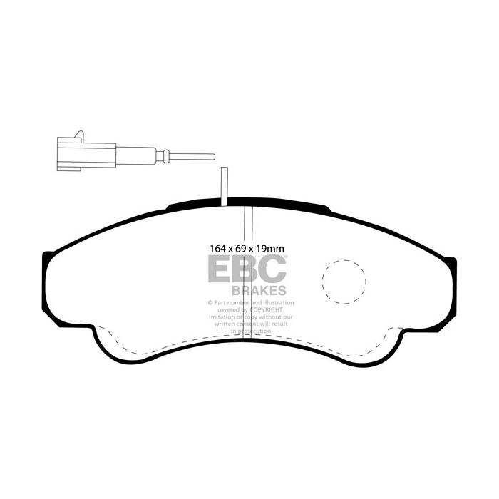 Pastillas de freno DP1379 ULTIMAX2 Frenos EBC para Citroën COMMERCIAL Jumper Q14 Jumper Q18 Relay Q14 Relay Q18 Fiat COMMERCIAL Peugeot COMMERCIAL Boxer Boxer 1.8 Ton Ducato