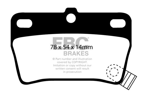 DP1403 Pastillas de freno ULTIMAX2 EBC Brakes para DR DR5 Toyota Rav 4 XA20 DR5 4x4
