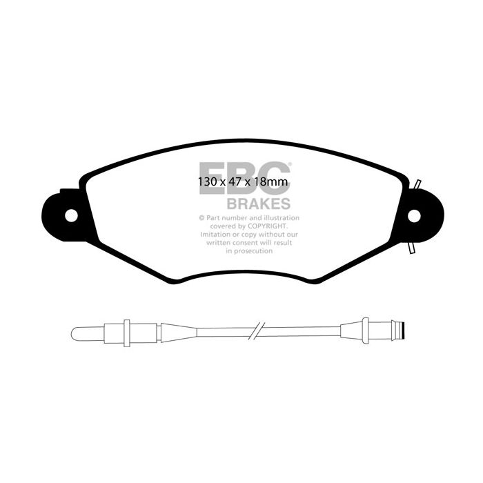 Pastillas de freno DP1406 ULTIMAX2 EBC para Nissan COMMERCIAL Kubistar Renault Kangoo Renault COMMERCIAL Kangoo
