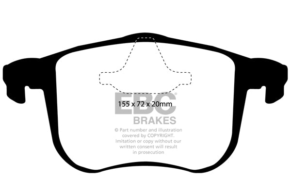 DP51416NDX Pastillas de freno BLUESTUFF NDX EBC Brakes para Saab 9-3 Convertible Saab 93X 9/3 Aero 9/3 XWD 9|3