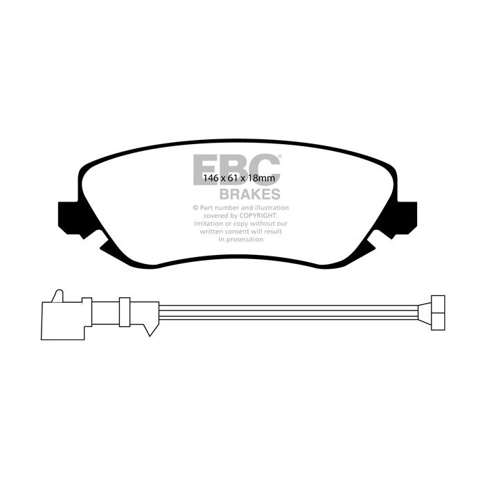 Pastillas de freno DP1424 ULTIMAX2 EBC para Lancia Thesis