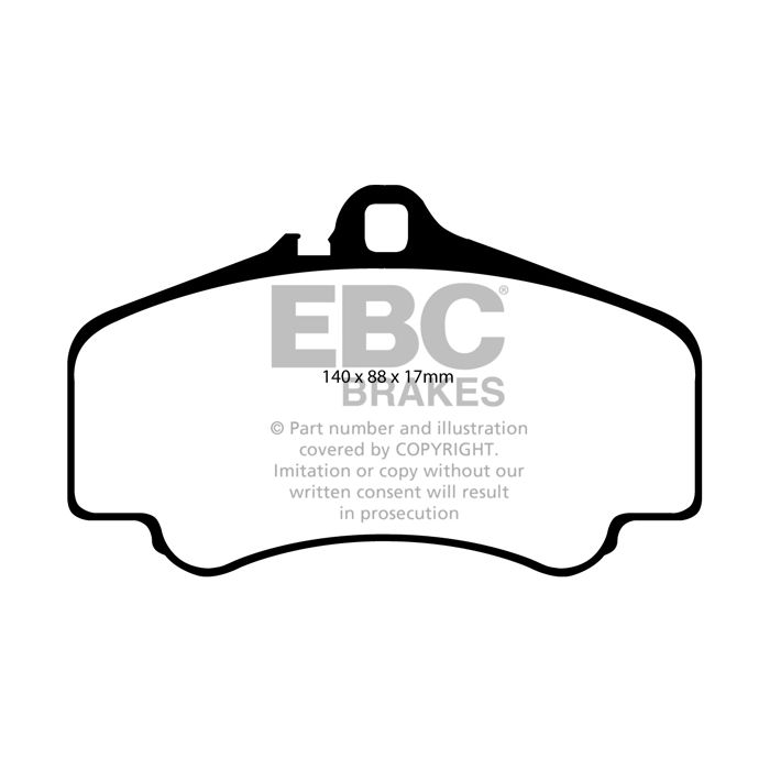 Pastillas de freno de competición DP81454RPX RP-X Racing EBC para Porsche 911 996 GT2, 911 996 GT3 y 911 996 Turbo 4.