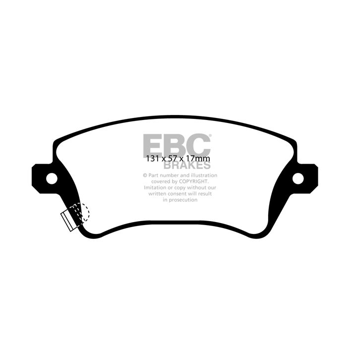 DP1457 ULTIMAX2 EBC Brake Pads for Toyota Corolla ZZE120, Corolla ZZE121, Corolla ZZE123, Corolla NDE120 and Corolla CDE120.