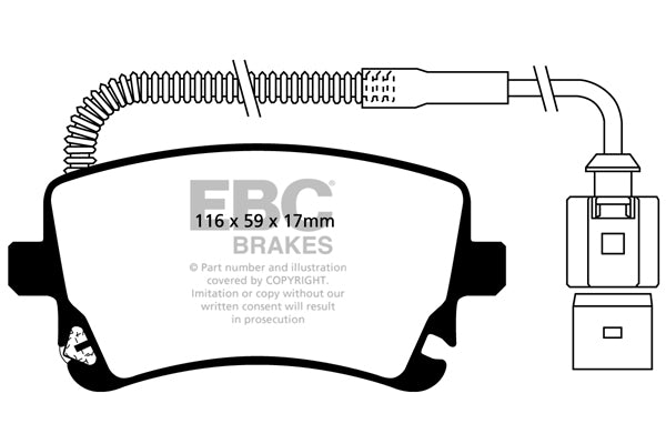 Pastillas de freno DP51470NDX BLUESTUFF NDX EBC Brakes para Audi A4 Convertible quattro A6 C6/4F A6 quattro C6/4F A6 quattro Avant C6/4F A6 allroad quattro C6 A8 D3/4E A8 quattro D3/4E RS4 B7 RS6 C5 RS6 C6 S4 B6 S4 B7 BENTLEY Continetal Continental