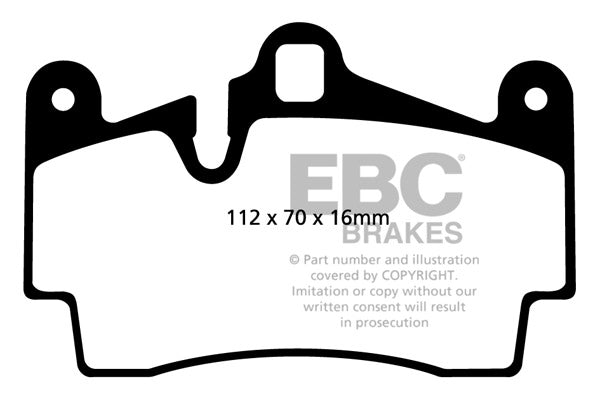 DP61474 Pastillas de freno GREENSTUFF EBC Brakes para Audi Q7 4L Porsche Cayenne 9PA Volkswagen Touareg 1st Gen Cayenne 9PA S Cayenne 9PA GTS