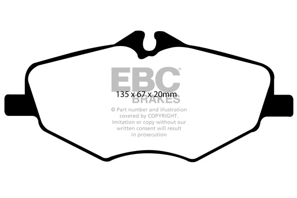 DP1488 Pastillas de freno ULTIMAX2 EBC Brakes para Mercedes-Benz EClass T211 E200 D EClass T211 E200 K EClass T211 E220 D EClass T211 E220 TD EClass T211 E240 EClass T211 E270 TD EClass T211 E280 EClass T211 E280 D EClass W211 E200 D EClass W211