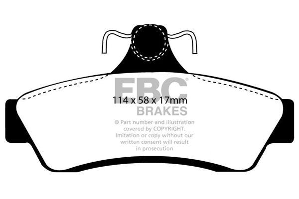 DP41506R Pastillas de freno YELLOWSTUFF EBC Brakes para Chevrolet Middle East and South Africa Caprice Lumina Holden Australia and New Zealand Commodore VT Commodore VX Commodore VY Commodore VZ Commodore VZ SSZ Monaro CV6 Monaro CV8