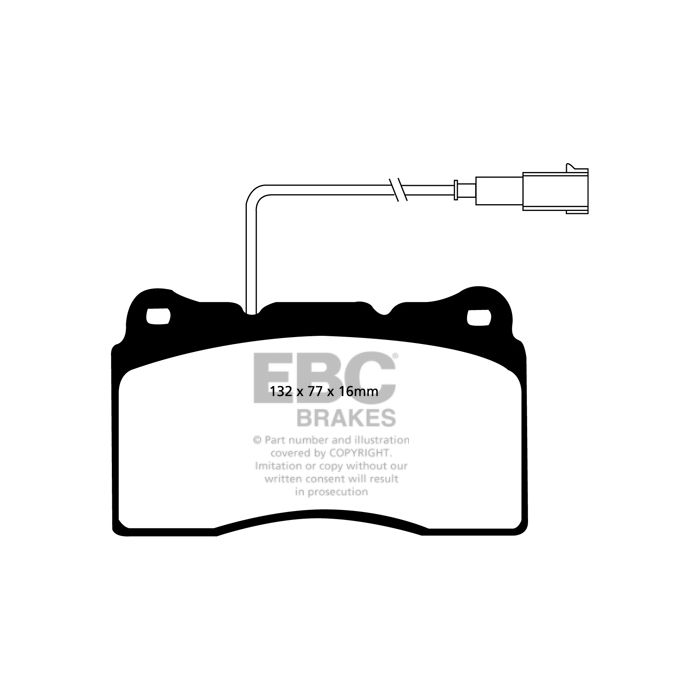 DP1536 Pastillas de freno ULTIMAX2 EBC Frenos para Alfa Romeo 159 166 Brera Giulietta 940 Spider Lancia Delta