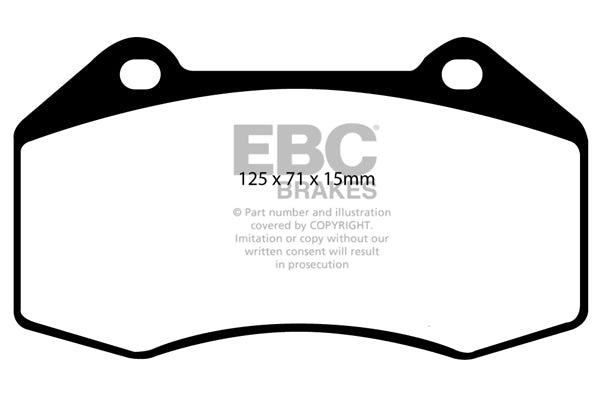 DP81539RPX Pastillas de freno de competición RP-X Racing EBC Brakes para Alpine A110 A110 S Chevrolet HHR Opel Corsa D OPC Corsa E OPC Renault Clio Mk3 Megane Coupe Mk3 VAUXHALL Corsa D VXR Corsa E VXR Chevrolet Cobalt HHR A110 R Clio Mk3 RS Megane