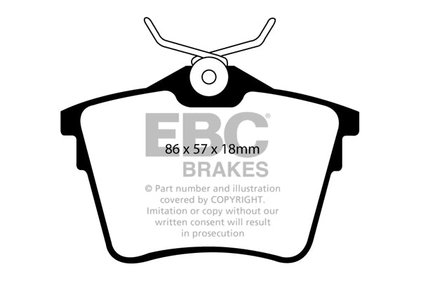 DP1551 Pastillas de freno ULTIMAX2 EBC Brakes para Citroen C5 Peugeot 407 407 Coupe 607