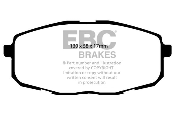DP1562 Pastillas de freno ULTIMAX2 EBC Brakes para Hyundai Kona KIA Carens Hyundai Portugal Kauai Cee'd ED i30 FD ProCee'd ED