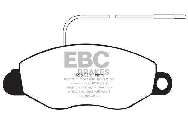 DP1570 Pastillas de freno ULTIMAX2 EBC Brakes para Nissan COMMERCIAL Cabstar E Cabstar E E120