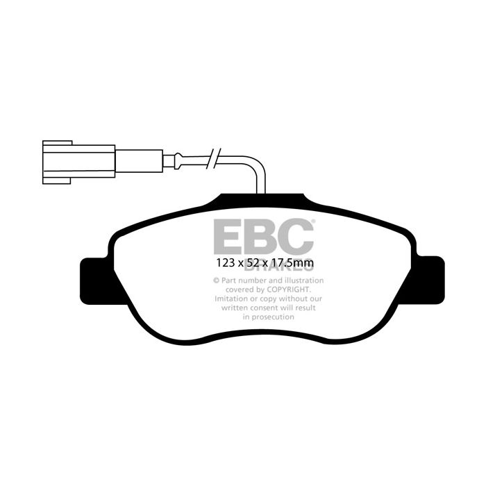 Pastillas de freno DP1573/2 ULTIMAX2 EBC para Fiat 500 Ford Ka