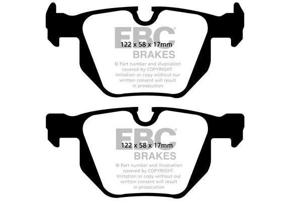 DP41588R Pastillas de freno YELLOWSTUFF EBC Brakes para BMW 3 Series E90 325 3 Series E90 330 3 Series E90 335 3 Series X 4WD E90 325 3 Series X 4WD E90 330 3 Series X 4WD E90 335 3 Series xDrive E90 325 3 Series xDrive E90 330 3 Series xDrive E90