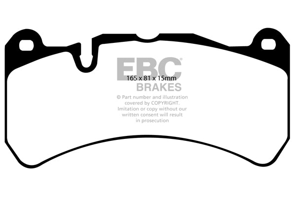 Pastillas de freno de competición DP81591RPX RP-X Racing EBC Brakes para Alfa Romeo Giulia 952 Lexus MASERATI Ghibli M157 GranCabrio GranTurismo Quattroporte M139 Quattroporte M156 Mercedes-Benz CLK C209 CLK55 AMG CLK C209 CLK63 AMG CLK C209 CLK DTM