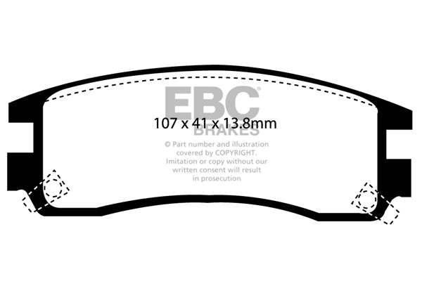 DP1609 Pastillas de freno ULTIMAX2 EBC Brakes para Cadillac Allante