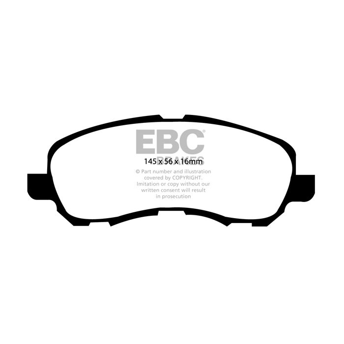 Pastillas de freno DP61614 GREENSTUFF EBC para Jeep Compass MK Patriot, Mitsubishi Outlander y Outlander Sport.