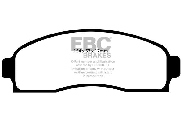 DP61617 Pastillas de freno GREENSTUFF EBC Brakes para Ford Explorer USA Explorer Sport USA Chevrolet Equinox Ford Explorer Explorer Sport Explorer Sport Trac Ranger 2WD Ranger 4WD Mazda B2300 B3000 B4000 MERCURY Mountaineer PONTIAC Torrent SATURN Vue