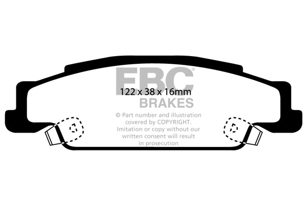 DP1646 Pastillas de freno ULTIMAX2 EBC Brakes para Cadillac CTS STS