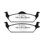 DP61648 GREENSTUFF EBC brake pads for Dodge Dakota 2WD and Dakota 4WD.