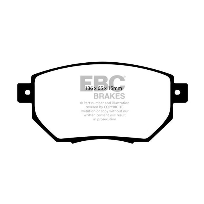 Pastillas de freno DP41659R YELLOWSTUFF EBC para Infiniti FX35 FX45, Nissan Murano Z50, Infiniti FX35 FX45, Nissan Altima Maxima, Murano Altima SE-R