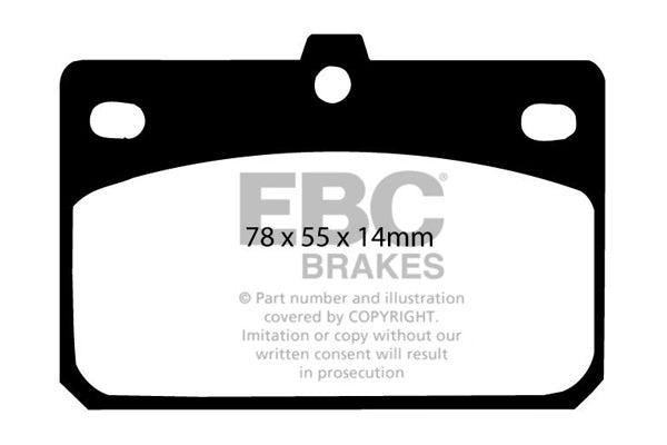 DP166 Pastillas de freno ULTIMAX2 EBC Brakes para Toyota Corolla KE25 Corolla KE30 Corolla KE35 Corolla KE36