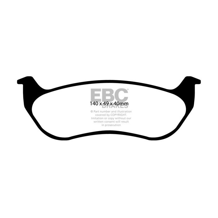 Pastillas de freno DP41673R YELLOWSTUFF EBC para Jeep Cherokee Wrangler, Ford Explorer Sport Trac y Jeep Liberty Wrangler.