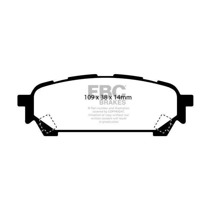 DP1687 ULTIMAX2 EBC Brake Pads for Subaru Forester SG5, Forester, Impreza, Impreza Sport, and Impreza R.