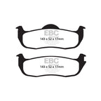 DP61707 GREENSTUFF EBC brake pads for Infiniti QX56, Nissan Armada, Pathfinder, and Titan.