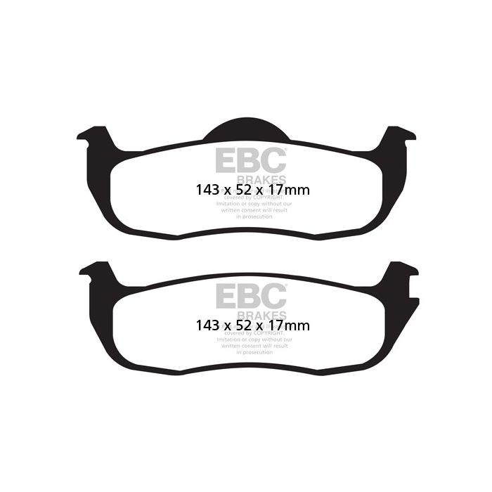 DP61707 GREENSTUFF EBC brake pads for Infiniti QX56, Nissan Armada, Pathfinder, and Titan.