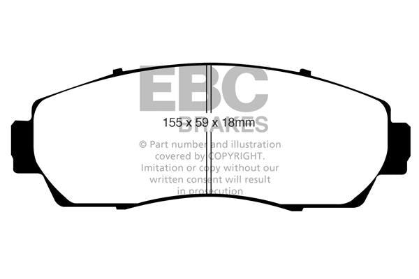 DP1743 Pastillas de freno ULTIMAX2 EBC Brakes para Honda CRV Mk4 CRV Mk5 CRV Mk5 7 asientos