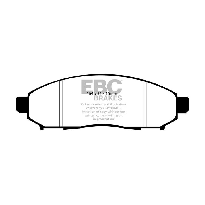 Pastillas de freno DP41747R YELLOWSTUFF EBC Brakes para Nissan Pathfinder, Nissan COMMERCIAL, Navara D40, Chevrolet City Express, Nissan Frontier, Pathfinder Xterra, Suzuki Equator, Nissan Australia y Nueva Zelanda, Navara D40