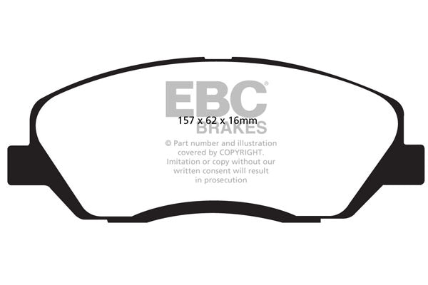 DP61783 Pastillas de freno GREENSTUFF EBC Brakes para Hyundai Grand Sante Fe Santa Fe 2nd Gen Santa Fe 3rd Gen KIA Sorento Ssangyong Rexton Y400 Hyundai Entourage Santa Fe CM Santa Fe DM Santa Fe XL DM Santa Fe TM KIA Sedona Musso